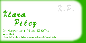 klara pilcz business card